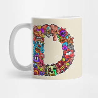 Doodle Monster D Mug